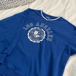 Royal Blue Preppy Varsity Hollister Crewneck Sweatshirt
